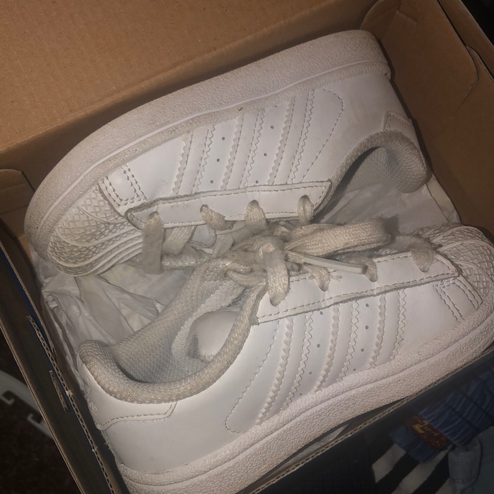 White adidas toddler